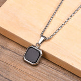 GEOMETRIC SQUARE PENDANT